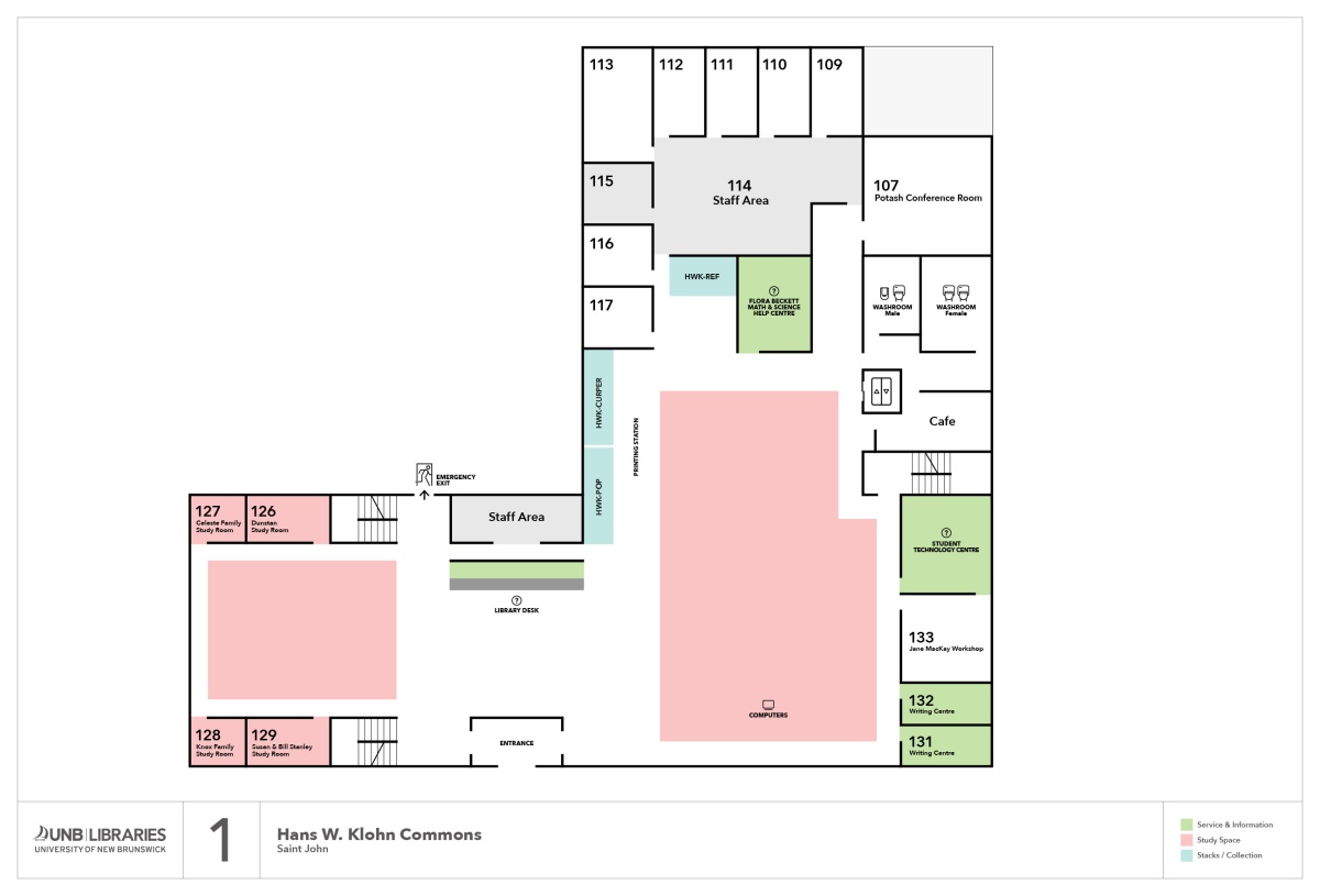 Hans W. Klohn Commons, UNBSJ: First Floor Plan