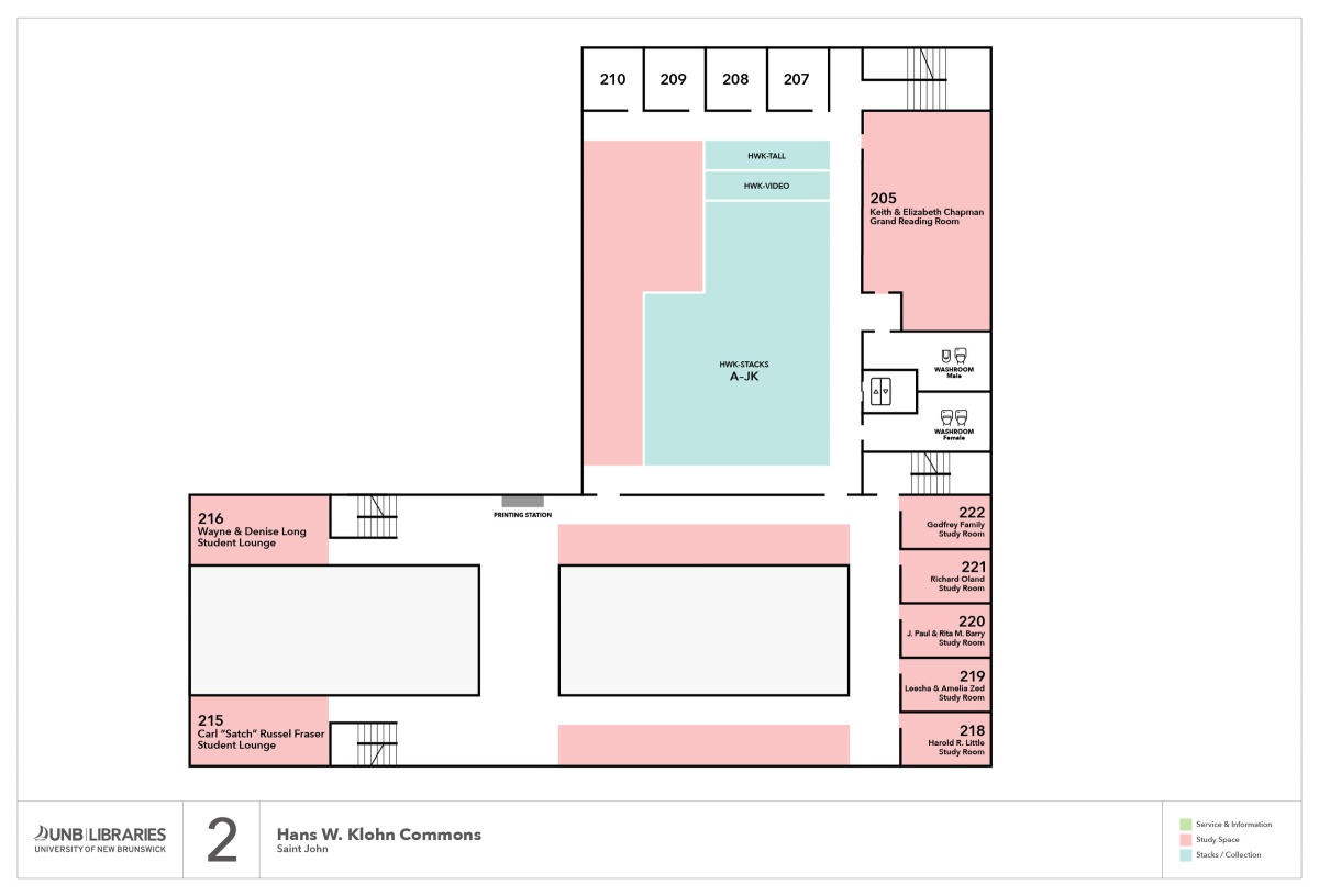 Hans W. Klohn Commons, UNBSJ: Second Floor Plan