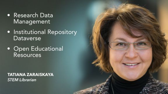 Ask Tatiane about research data management, institutional repository dataverse or open educational resources.