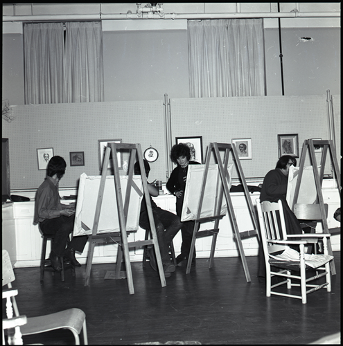 Art Centre students painting 1971