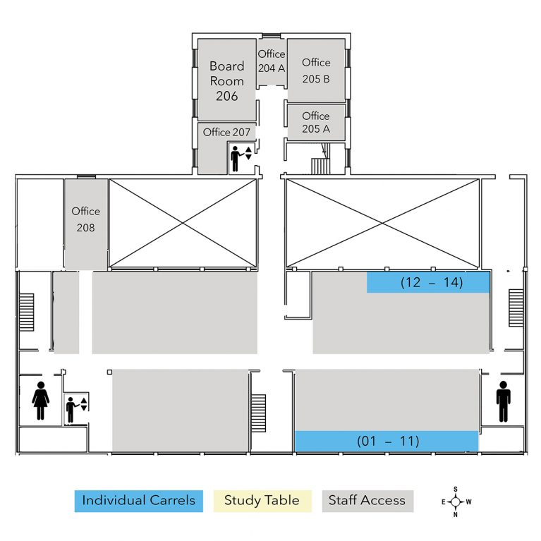 Second Floor Plan - Harriet Irving Library