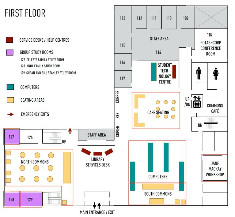 Hans W. Klohn Commons, UNBSJ: First Floor Plan