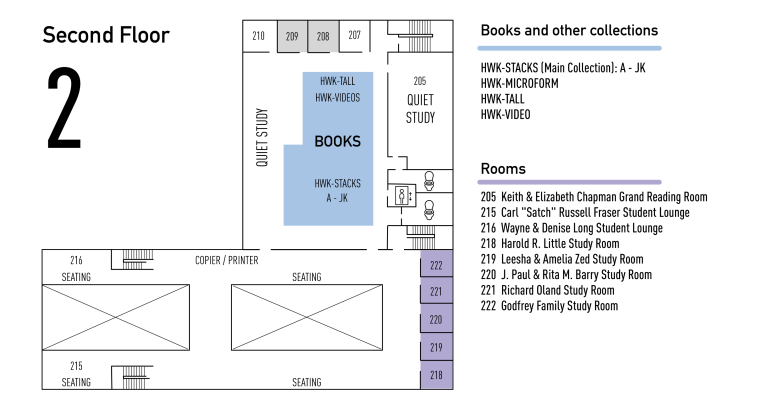 Hans W. Klohn Commons, UNBSJ: Second Floor Plan