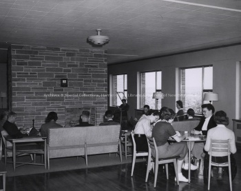 Memorial Student Centre common room, 1955. PR; Series 1; Sub-series 1; Item 4635.