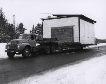 Burden Schoolhouse on the road to UNB, 1967. UA PC 9a no. 13 (10). Photo credit: Harvey Studios Ltd.