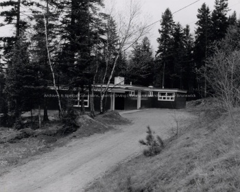 Facing south towards Campus House, [after 1956]. UA PC 9a no. 20.