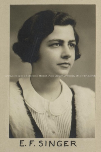 Ethel Frances Singer, 1935. UNB Class Composite & Group Photographs Database.