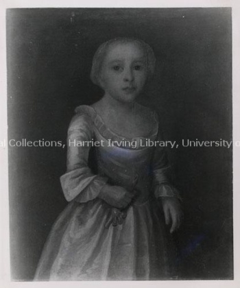 Lois Paine as a child, (17--). UA PC 13; no. 37. Photograph of portrait by Joseph Badger.