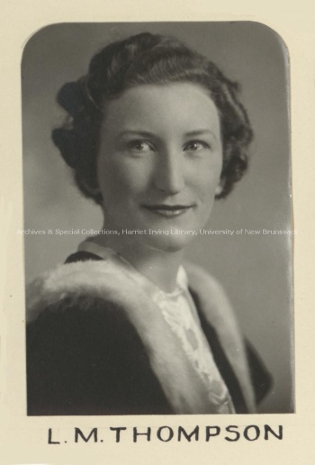 Dr. Louise M. Thompson, 1937. UNB Class Composite & Group Photographs Database.