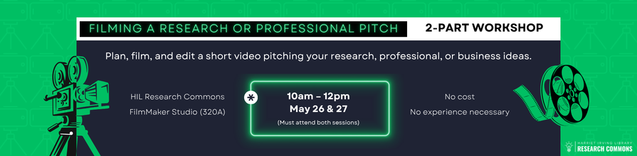 filming your research or professional pitch banner