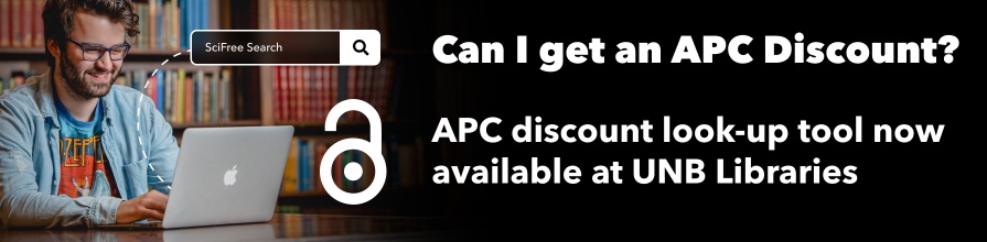 APC discount look-up tool now available at UNB Libraries