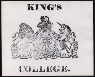 King's College Coat of Arms. UA PC 12 no. 20 (10).