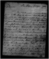 October 31, 1780 letter, page 1 (Archives and Special Collections, Harriet Irving Library, UNB)