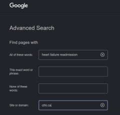 Screenshot of Google Advanced search 